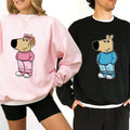 Chill Guys Couple Sweatshirt, Funny Meme Matching Graphic Crewneck, Dog Meme Matching Long Sleeves, Funny Gift For Him,...