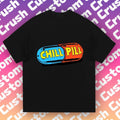 Chill Pill Tri-Color Tee |   Gradient Purple-Pink Backdrop |   WFH Trendy Casual Wear Hoodie, Sweatshirt | GrindPrints.com