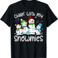 Chillin With My Snowmies Ugly Snowman Christmas T-Shirt Hoodie, Sweatshirt | GrindPrints.com