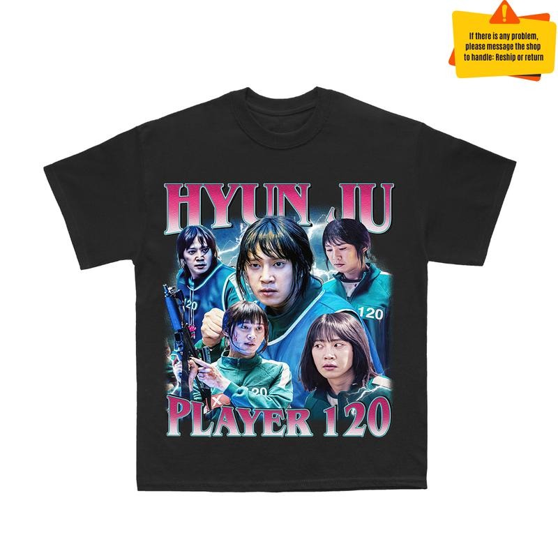Cho Hyun-ju Squid Shirt, Player 120 T Shirt, Movie Fan Gift, Casual Top for Men Women Hoodie, Sweatshirt | GrindPrints.com
