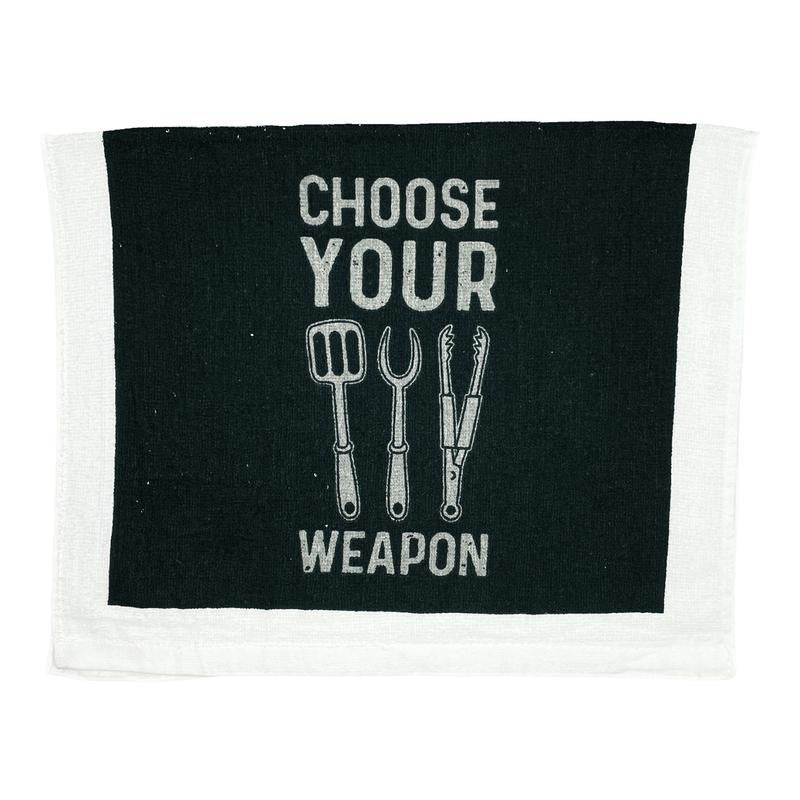 Choose Your Weapon Funny Barbecue Cooking Utensils Tea Towel Funny Dish Towels Soft Adsorbent Tea Towel T-Shirts, Hoodie,...