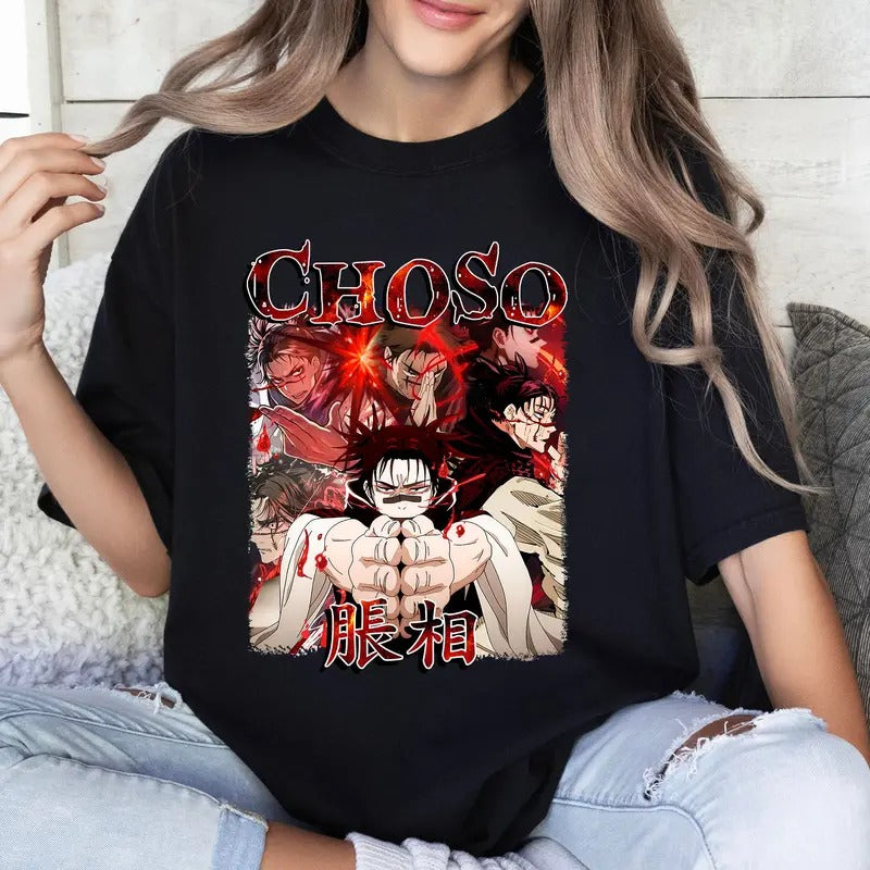 Choso JJK Character Tshirt Crewneck Hoodie Comfort Cotton Sweatshirt | GrindPrints.com