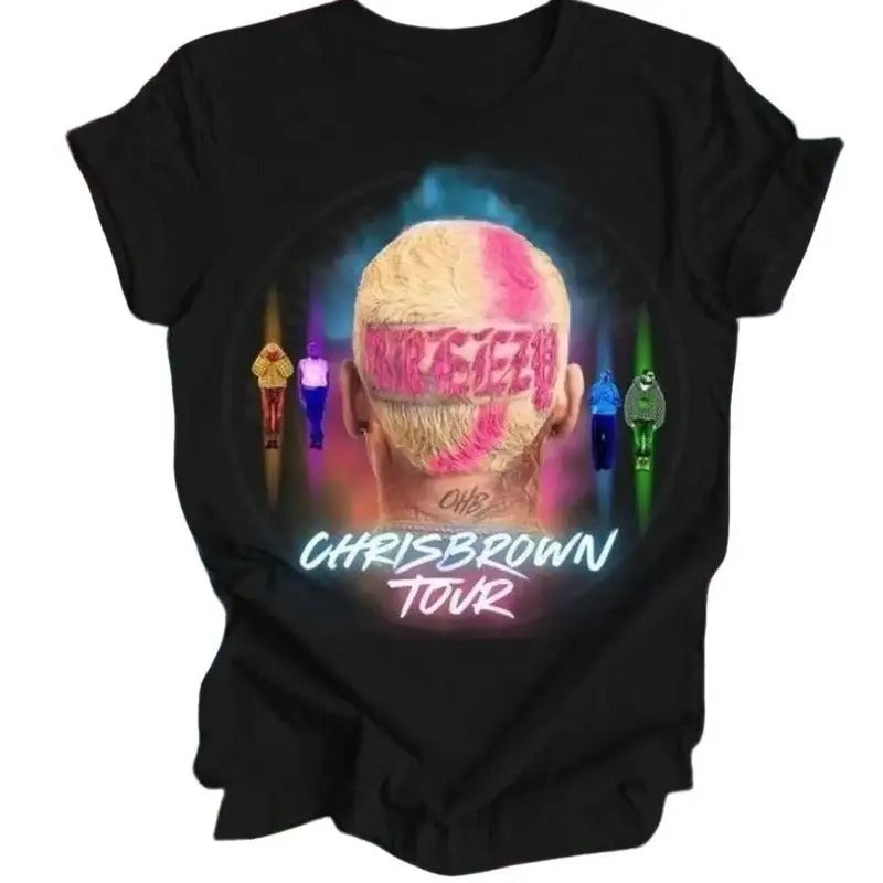 Chris 11:11 Breezy Brown Head Tour Merch Streetwear, Heavyweight T-Shirt, Cotton Crewneck Tee, Full Sizes, Full Colors,...