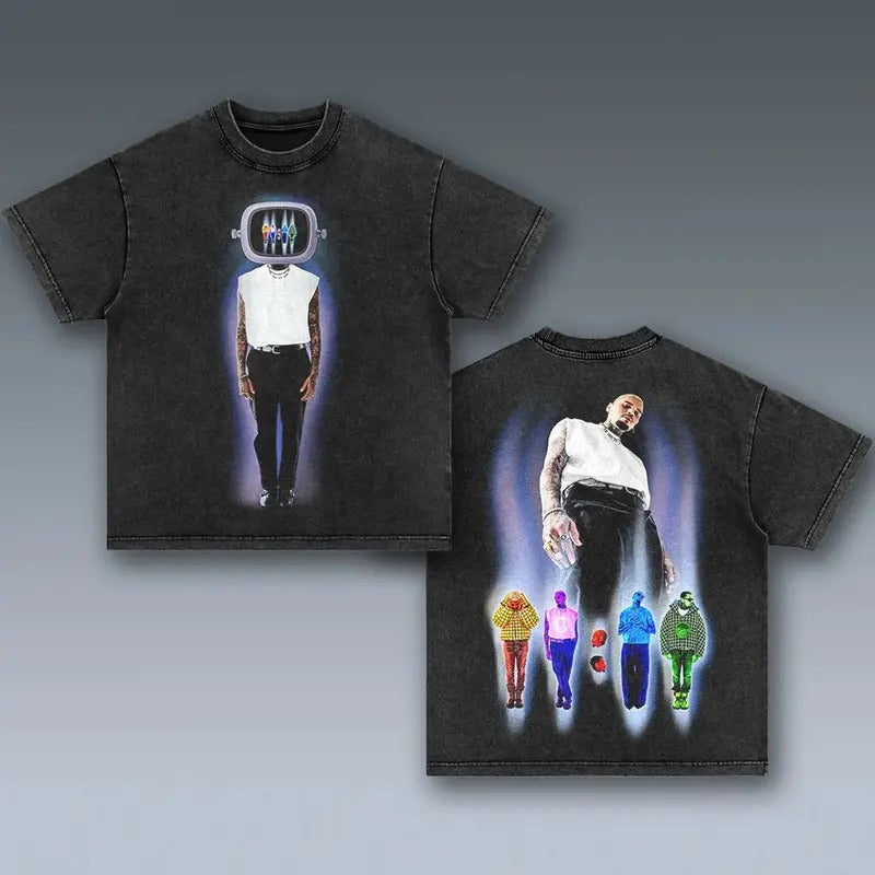 Chris-Brown  Rap Hip Hop Fan Shirt, Music Shirt Casual Crewneck Shortsleeve Streetwear Underwear Womenswear Top Women...