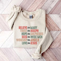 Christian Christmas Sweatshirt, Believe like Mary shirt, Christmas Faith sweatshirt, Christmas Jesus Sweatshirt,Christmas...