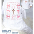 Christian Coquette Bows 2 Sides T-Shirt, Bible Verse Sweatshirt Aesthetic Christian Tee Coquette Ballet Core Christian...