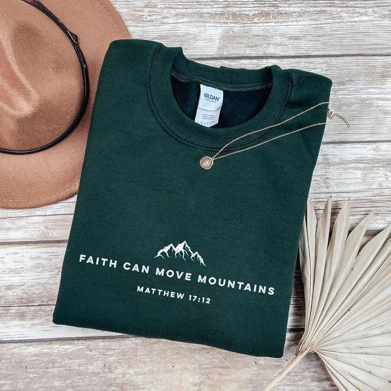 Christian Crewneck Sweatshirt, Bible verse sweatshirt, Christian sweaters Cotton T-Shirts, Hoodie | GrindPrints.com