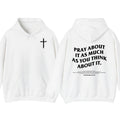 Christian Faith T-Shirt, Hoodie - Pray About It As Much As You Think About It Philippians 46-7 Graphic Tee , Minimalist...