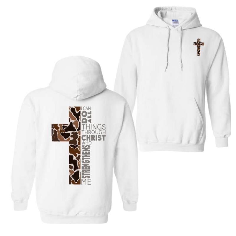Christian Camo Cross Philippians 4:13 Verse Faithful Believers Outdoorsmen T-Shirts, Hoodie, Sweatshirt