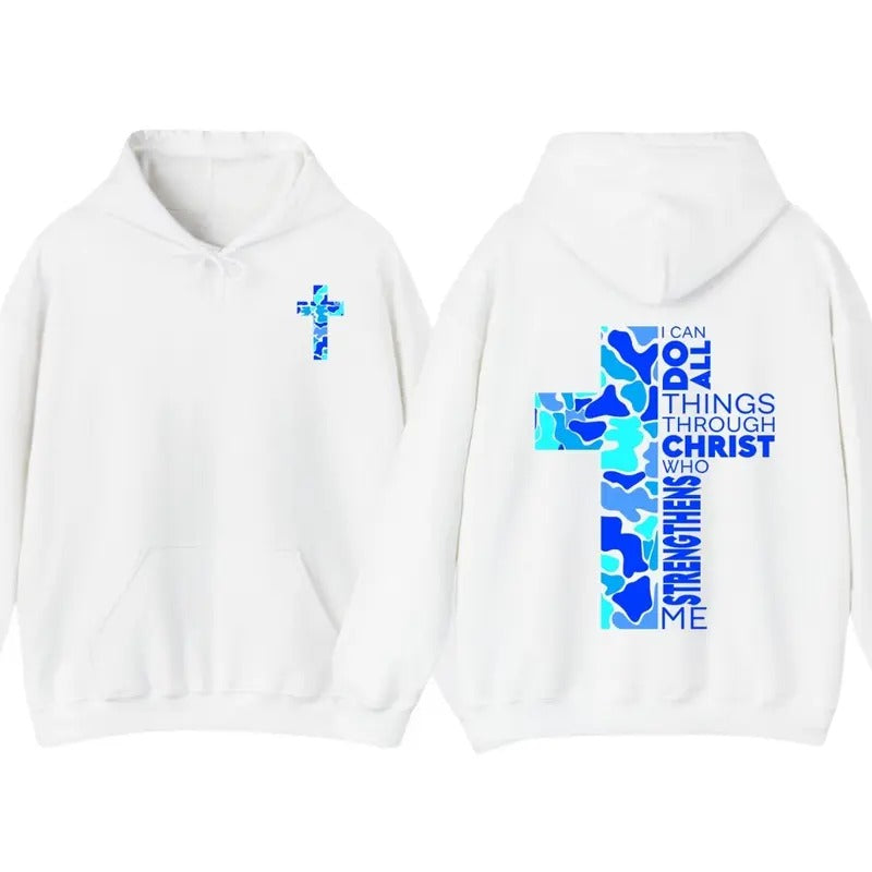Christian Hoodie, Camo Cross Design With Philippians Verse, Perfect For Faithful Believers And Outdoorsmen, Cozy Hoodie...