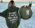 Christian Hoodie, If God Is For Us Who Can Be Against Us Hoodie Cotton Tops T-Shirts, Sweatshirt | GrindPrints.com