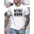 [Christian Slogan Tee] Comfy Christian Slogan Graphic Tee - Men's Slightly Stretch Print T-shirt, Summer Clothes, Outfits...