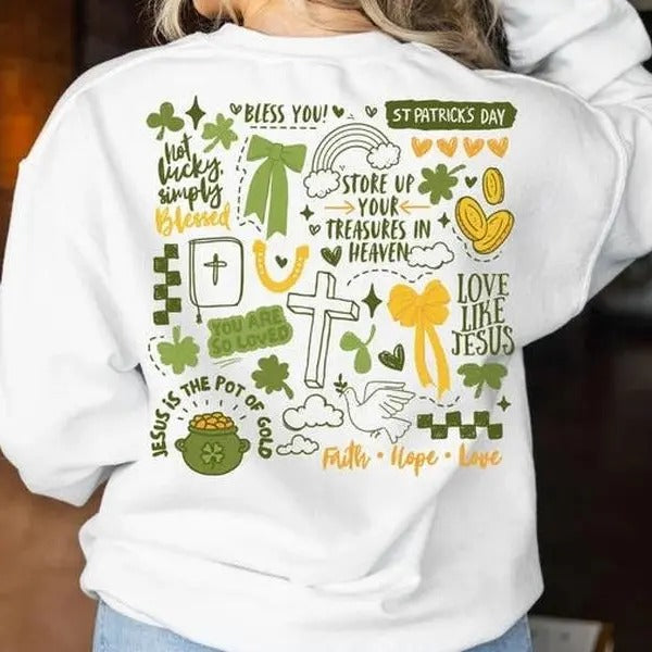 Christian St. Patrick's Day  DTF Transfers - THIS IS NOT A SHIRT Hoodie, Sweatshirt | GrindPrints.com