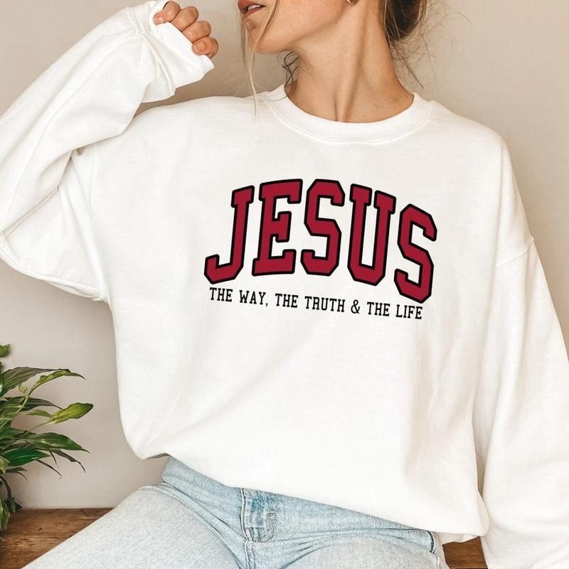 Christian Sweatshirt, Jesus Sweatshirt, Faith Sweater,  Trendy Crewneck Love Like Jesus Pray , For Men, For Women...