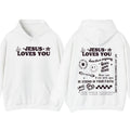 Christian Tshirt Jesus Love You Apparel Christian Hoodie Christian Graphic Sweatshirt | GrindPrints.com