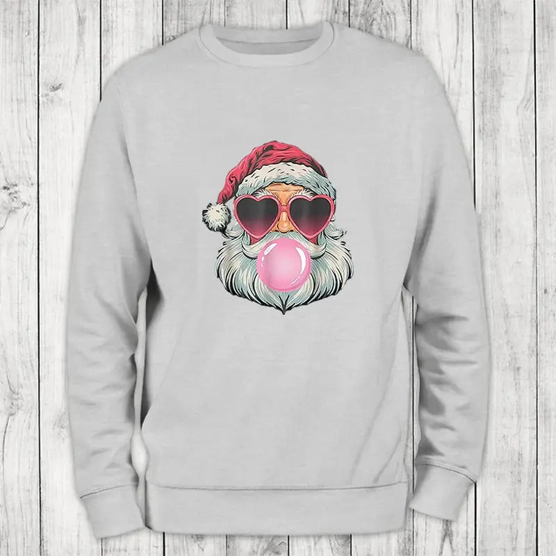 Christmas | Bubblegum Santa Sweatshirt T-Shirts, Hoodie | GrindPrints.com