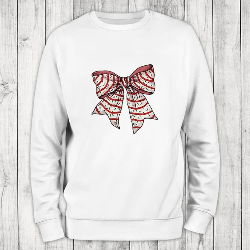 Christmas | Christmas Cake Bow Sweatshirt T-Shirts, Hoodie | GrindPrints.com
