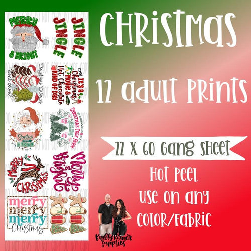 Christmas #1 Gang Sheet, 22 x 60 T-Shirts, Hoodie, Sweatshirt | GrindPrints.com