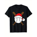 Christmas Baseball Player Santa Sports Design For Men Boys T-Shirt 0 Men's T-shirt Funny pattern, Casual and comfortable...