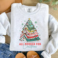 Christmas Books Shirt, Unisex Bookish Shirt for Teachers, Librarian Gift Shirt, Loose Fit Pullover