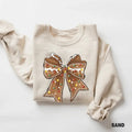 Christmas Bow Sweatshirt, Gingerbread Coquette Bow Sweatshirt, Christmas Cookies Shirt, Christmas Sweater Hoodie Cotton...