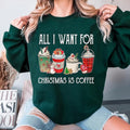 Christmas Coffee Sweatshirt, All I Want for Christmas is Coffee T-shirt, Christmas Sweatshirt, Christmas Shirt, Christmas...