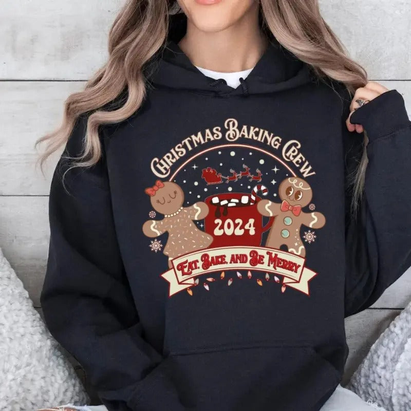 Cookie Baking Crew 2024 Matching Family Shirts Bakers Gingerbread Baker Xmas Cookies Team T-Shirts, Hoodie, Sweatshirt