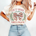 Christmas Coquette Bow Shirt, Out Here Lookin Like a Snack Sweatshirt, Christmas Cake , Holiday vibes, Retro Christmas Hoodie