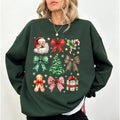 Christmas Coquette Bow Sweatshirt, Girly Christmas Crewneck for Women, Santa Claus Christmas Tree Gift Sweater, Vintage...