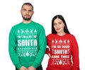 Christmas Couple Matching Sweatshirt, Funny Santa Shirt, Twice Husband Wife Ugly Sweater, Christmas Couple Gift, Long...