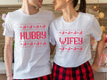 Christmas Couple T-Shirt, Hubby And Wifey Shirt, Matching Newlywed Tee, Christmas Wedding Gift Tee, Husband Wife Winter...
