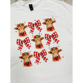Christmas Cow Bow Graphic Top T-Shirts, Hoodie, Sweatshirt | GrindPrints.com