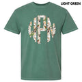 Christmas Cow Print Monogram Comfort Colors T-Shirt 'NLB' Hoodie, Sweatshirt | GrindPrints.com