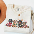 Christmas Dachshund Comfort Colors Shirt, Xmas Dog Owner Shirt, Doxie Mom Shirt, Dog Lover Gift Funny Holiday Cozy Winter...