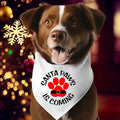Dog Bandana Santa Paws Is Coming Bandana Pet Owner Xmas Bandana Dog Paw Neck Scarf Perfect Furry Baby T-Shirts, Hoodie, Sweatshirt
