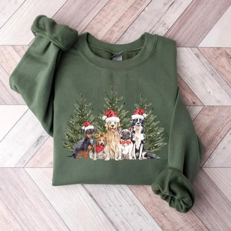 Christmas Dog Sweatshirt, Hoodie, T