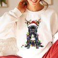 Christmas French Bulldog Sweatshirt, French Bulldog Shirt Christmas Dog Shirt Gift For Dog Lover Hoodie | GrindPrints.com