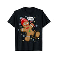 Christmas Gingerbread Man Printed Boys Round Neck Short Sleeve T-Shirt made in usa Hoodie, Sweatshirt | GrindPrints.com