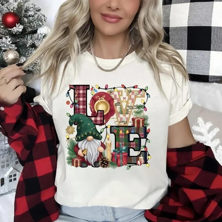 Christmas Gnome T-Shirt Cute Christmas Gift Women Christmas Most Wonderful Time 2024 Vintage Top Hoodie, Sweatshirt