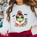 Christmas Green MOM Crewneck Sweatshirt, Boujeeee MOM Christmas Sweater T-Shirts, Hoodie | GrindPrints.com