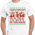 Christmas Ho's in this house- Men's Funny T-Shirt - Ugly Sweater Style
