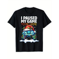 Christmas I Paused My Game To Be Here Funny Sarcastic Gamer T-Shirt made in usa Hoodie, Sweatshirt | GrindPrints.com