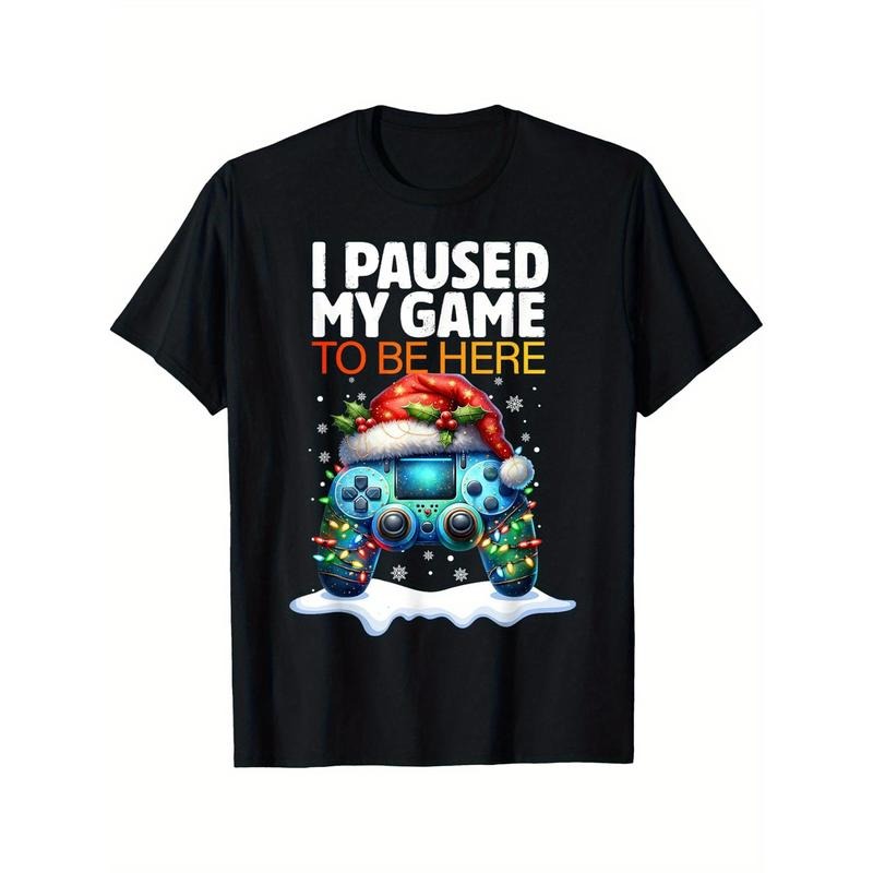 Christmas I Paused My Game To Be Here Funny Sarcastic Gamer T-Shirt made in usa Hoodie, Sweatshirt | GrindPrints.com