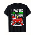Christmas I paused the game to come here Fun Gamer Boy T-shirt