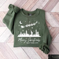Christmas In New York Sweatshirt, NYC Christmas Shirt, Women's Christmas Sweater, Festive Winter In New York Tshirt,...