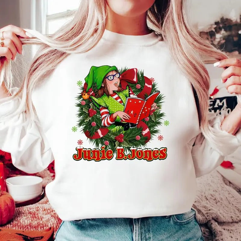 Christmas Junie B Jones Shirt Merry Teacher Gift Children Book Shirt Junie B Jones Christmas Shirt Teacher Xmas Shirt...