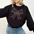 Christmas Light Coquette Bow T-Shirt, Christmas Season Shirt, New Year Sweatshirt, Retro Christmas Shirt Hoodie