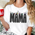 Christmas Mama Tees Mama Christmas Lights Tshirt Holiday Mama Sweatshirt Festive Holiday Mama Tshirt Christmas Moms Top...