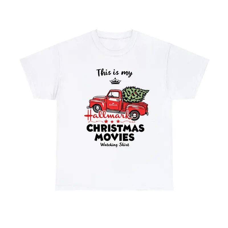 Christmas Movie Time T-Shirt Holiday Viewing Graphic Tee Hoodie, Sweatshirt | GrindPrints.com