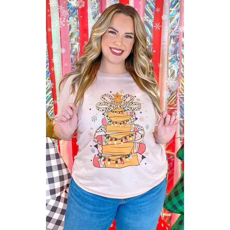 Christmas Pencil Teacher Graphic T-Shirt Hoodie, Sweatshirt | GrindPrints.com